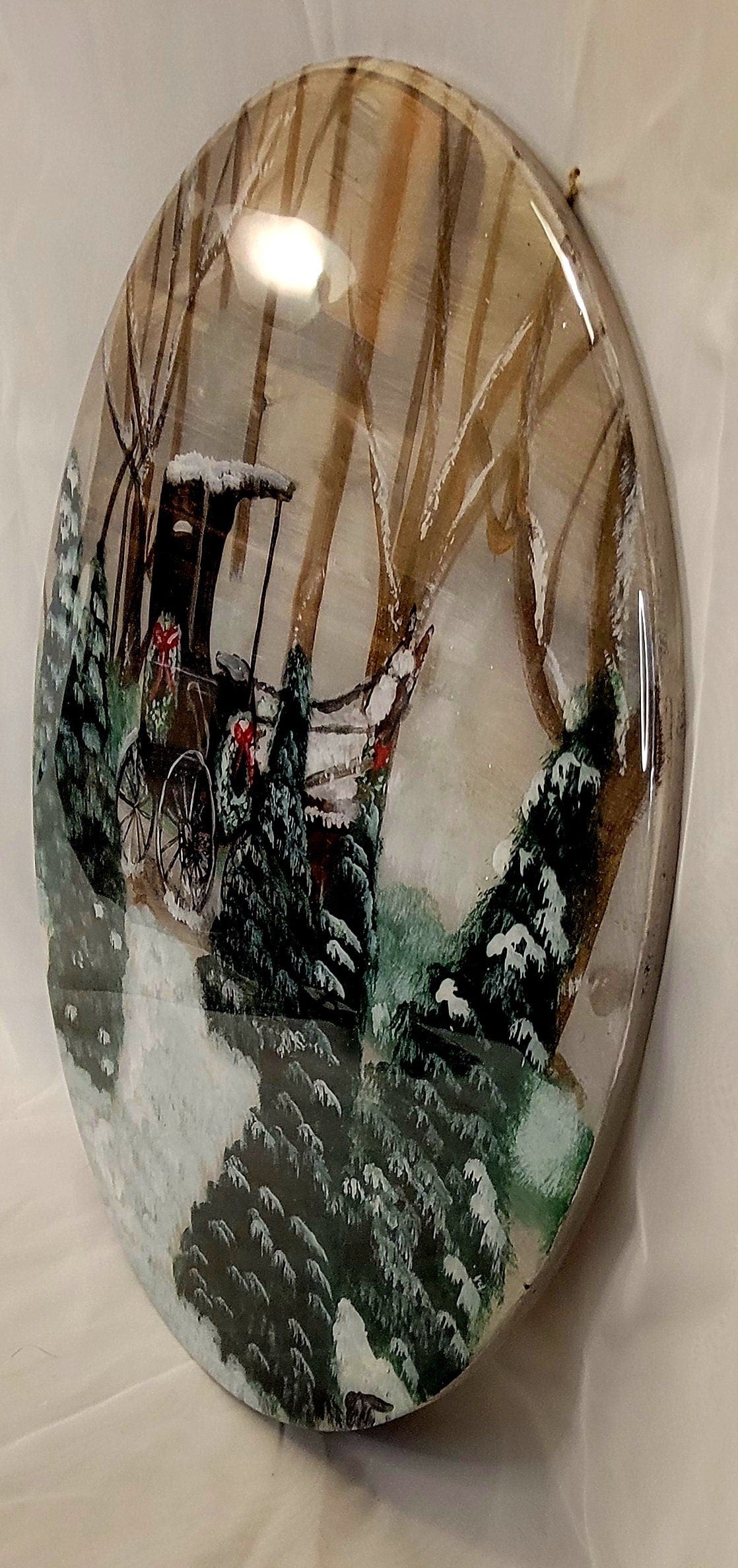 Enchanted Winter Eve Hand painted Wall Art