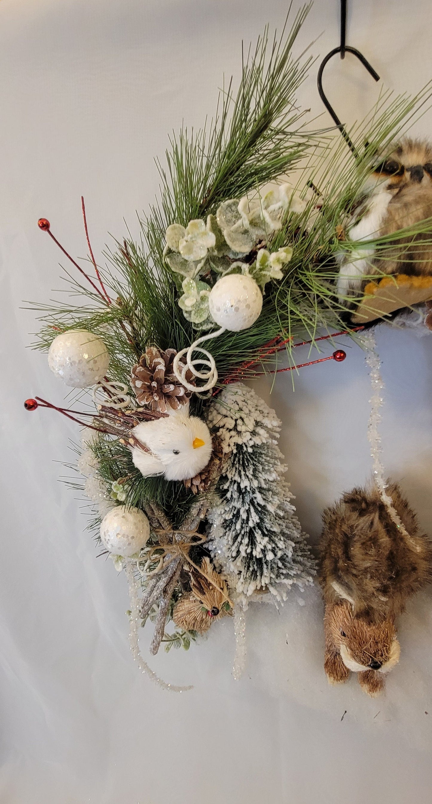 Winter Woodland Whimsy Wreath,Squirrel wreath, Decor, Winter Wonderland, Festive Home Decor,Woodland Winter Wreath, Woodland Friends Wreath