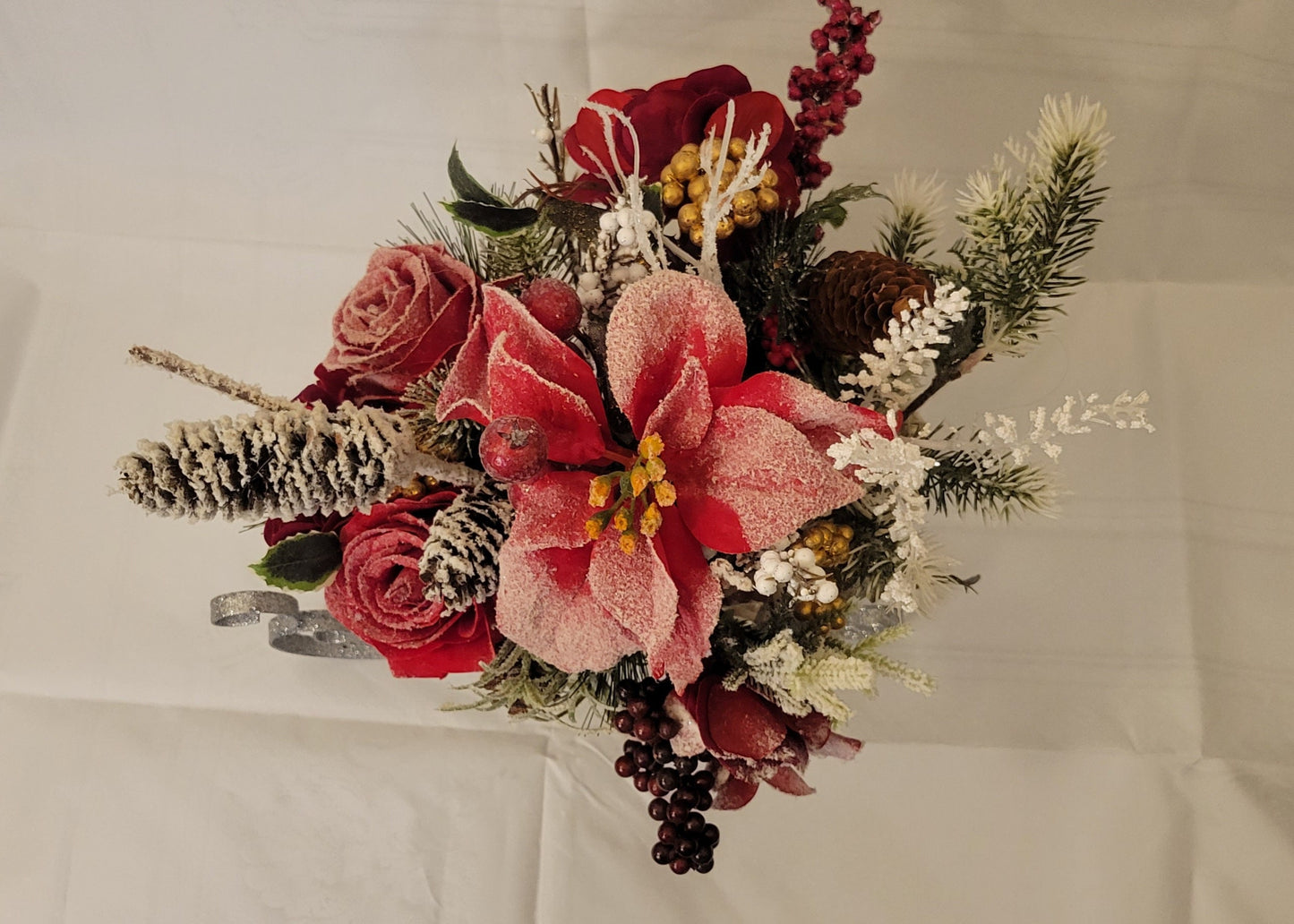 Winter Garden Sleigh Centerpiece