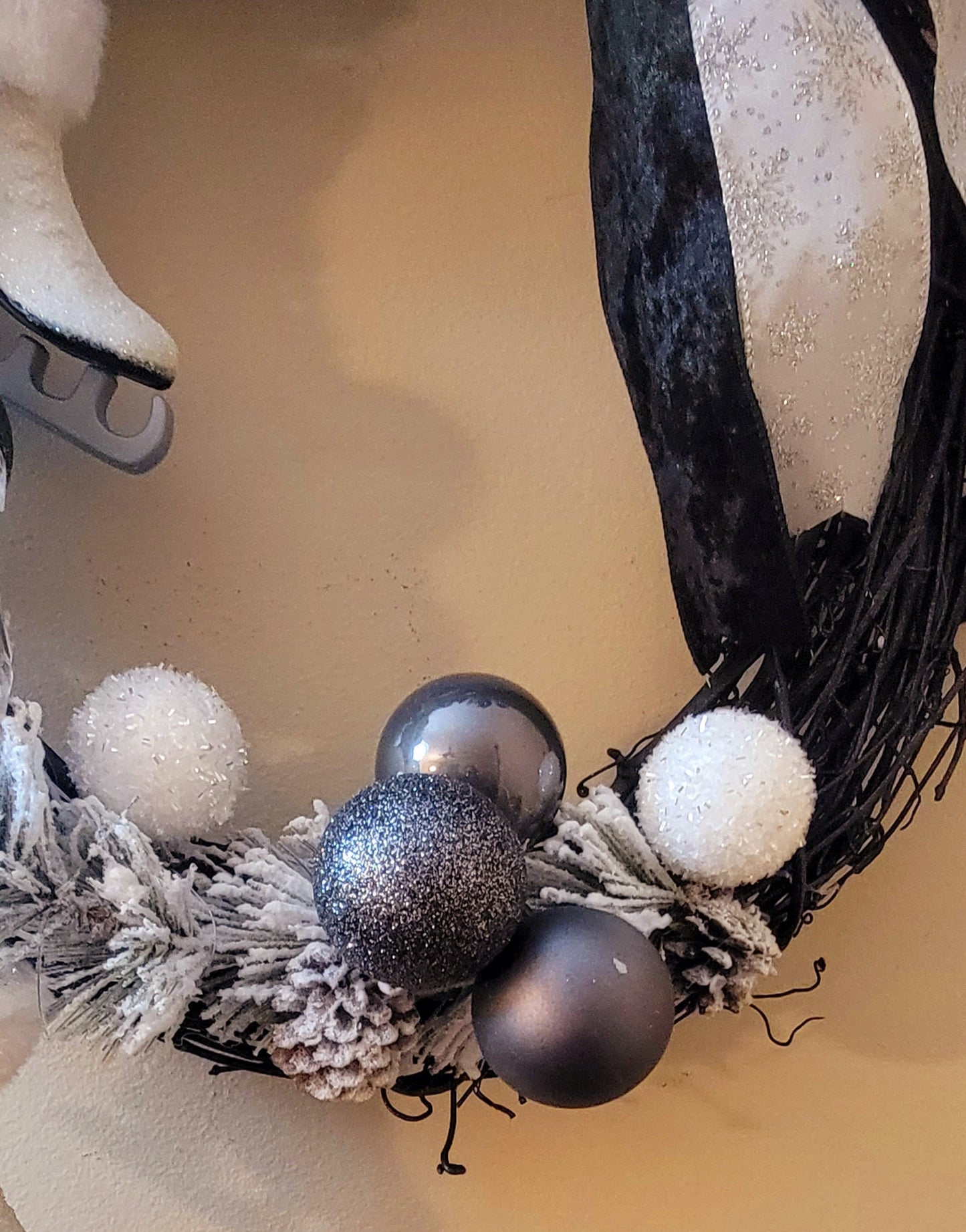 Elegant Ice-Skating Wreath