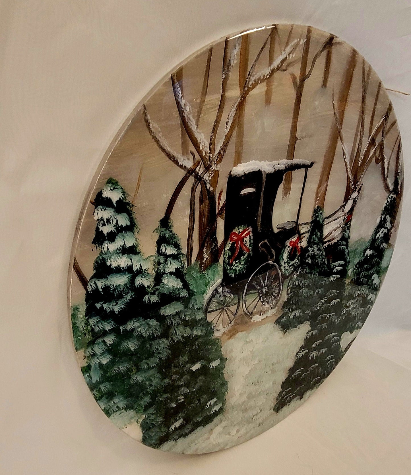 Enchanted Winter Eve Hand painted Wall Art