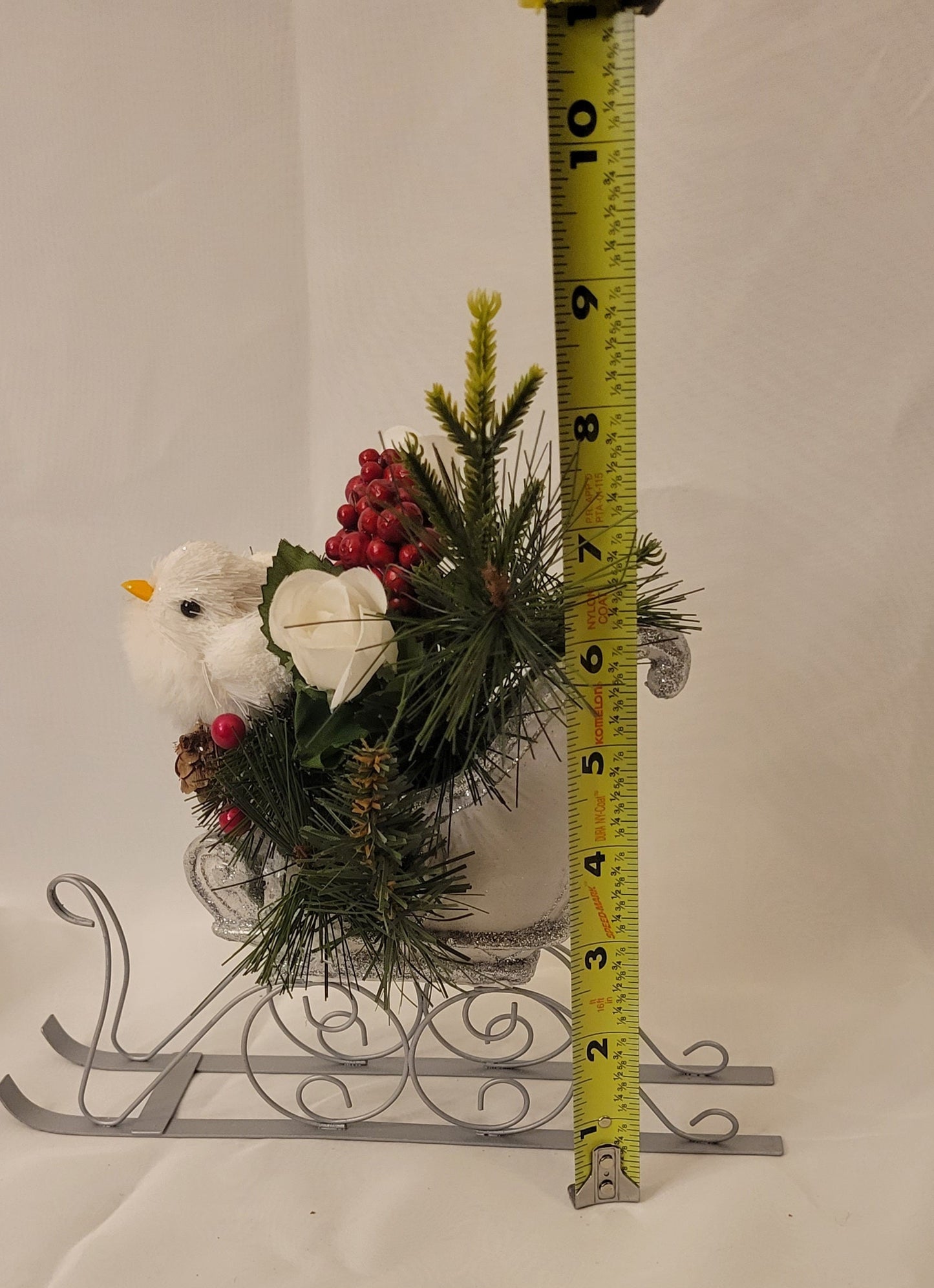 Winter Elegance Chickadee Sleigh Display