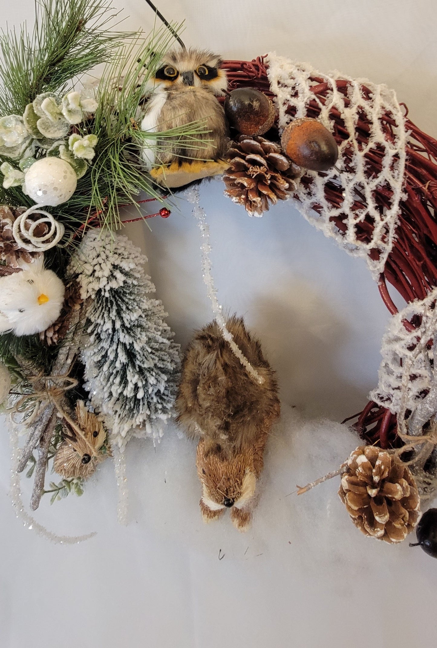 Winter Woodland Whimsy Wreath,Squirrel wreath, Decor, Winter Wonderland, Festive Home Decor,Woodland Winter Wreath, Woodland Friends Wreath
