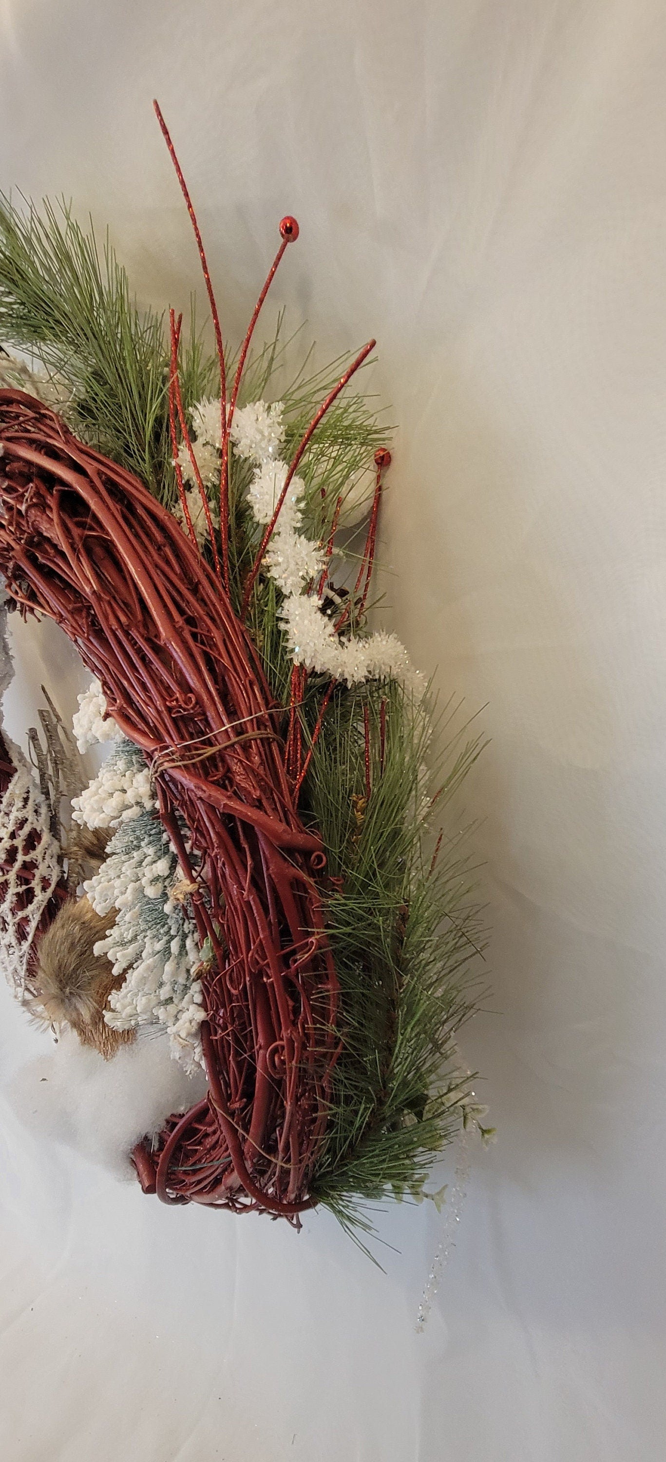 Winter Woodland Whimsy Wreath,Squirrel wreath, Decor, Winter Wonderland, Festive Home Decor,Woodland Winter Wreath, Woodland Friends Wreath