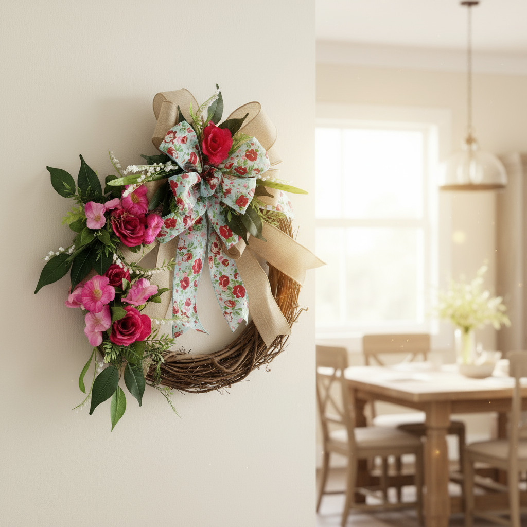 Blossom Lane – Handmade Floral Grapevine Wreath