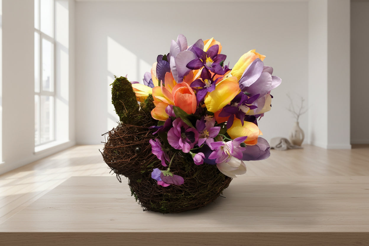 Meadowhop Bunny – Moss Covered Grapevine Spring Accent