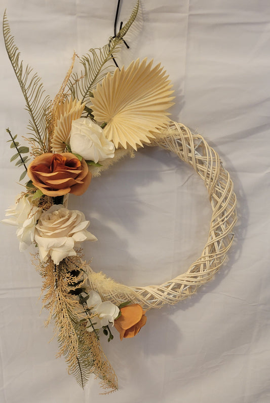 Tropical Bliss Orchid & Rose Wreath