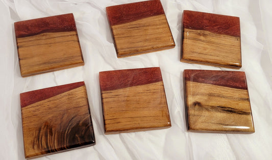 Ruby River Black Walnut Coaster Set