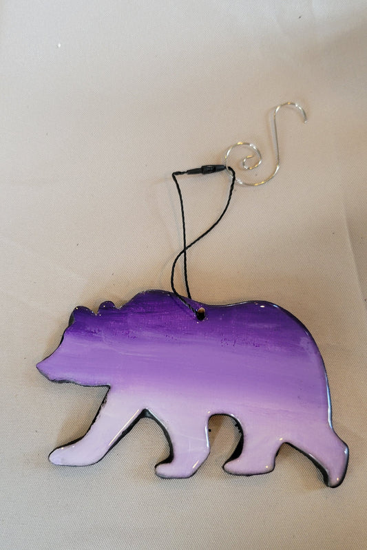 Hand-Painted Bear Ornament - Nature's Spirit in Handmade