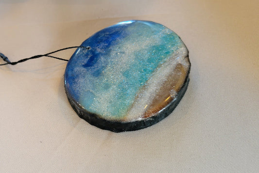 Epoxy Resin Beach Wave Ornament