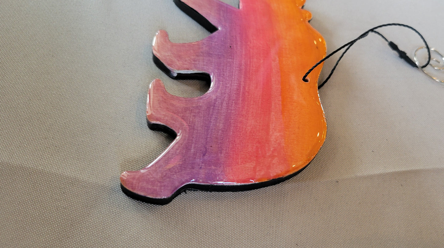 Hand-Painted Bear Ornament - Nature's Spirit in Handmade Charm