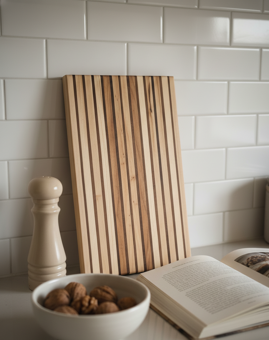 Walnut Harvest – Maple & Walnut Butcher Block Board
