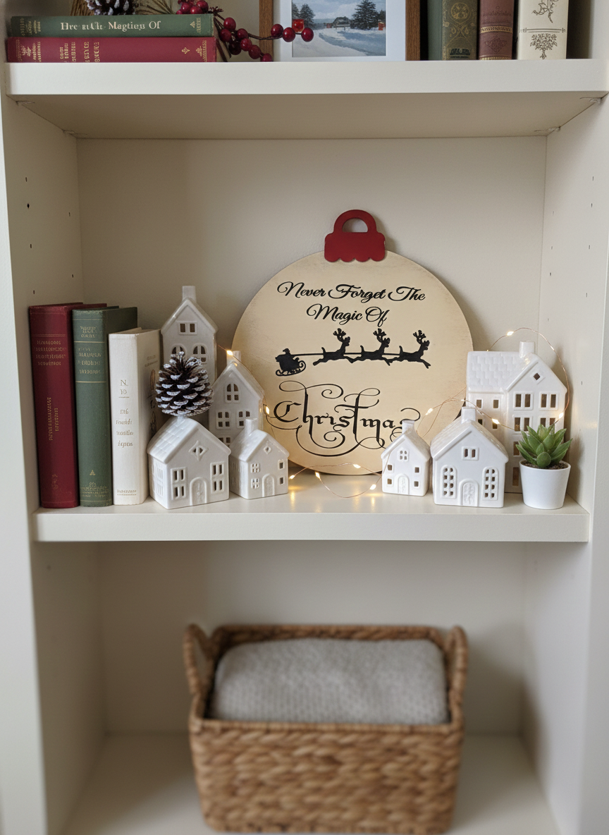 Christmas Magic – Classic Holiday Ornament Décor Sign