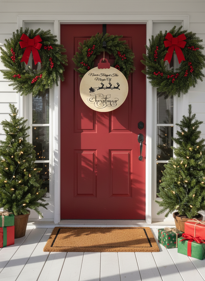 Christmas Magic – Classic Holiday Ornament Décor Sign