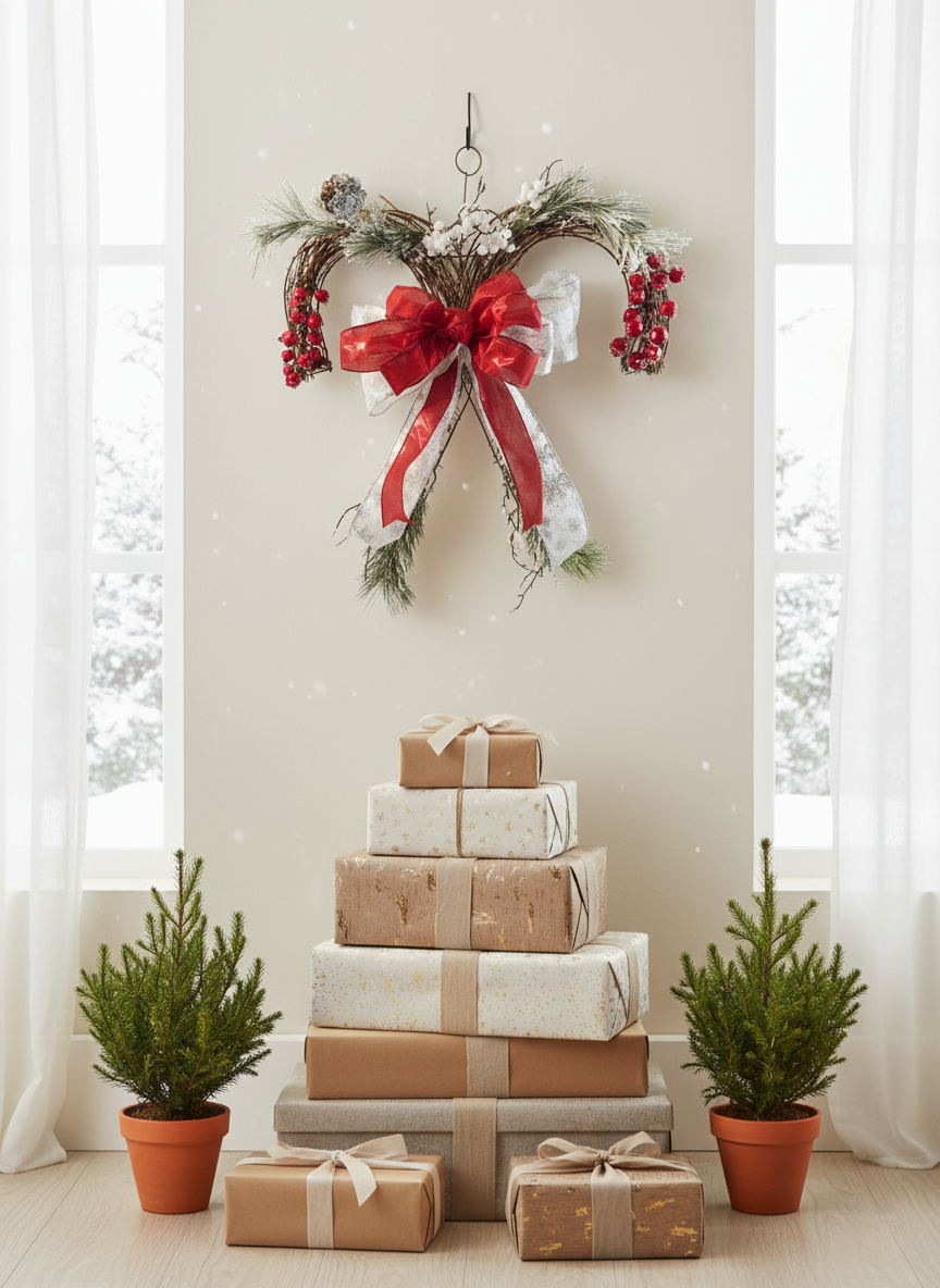 Nordic Berry Ribbon Wreath