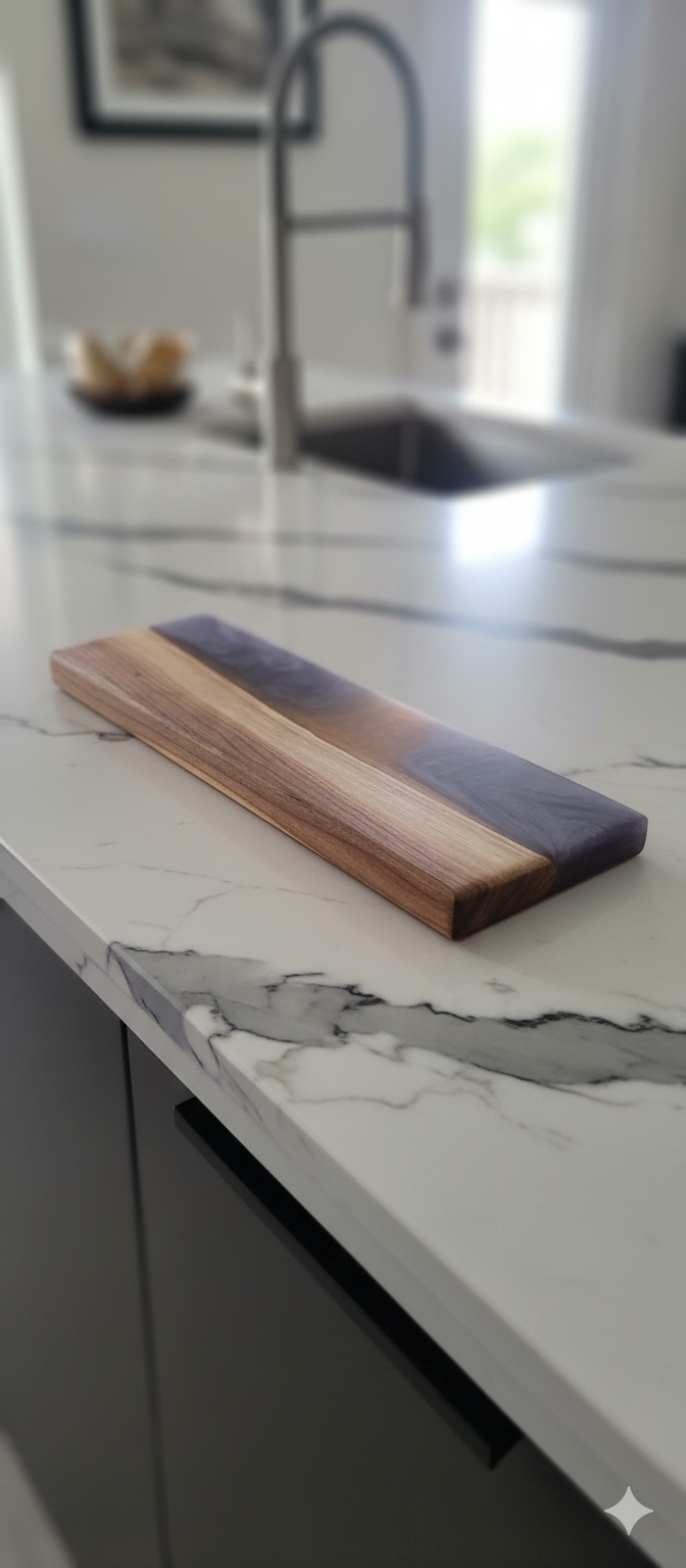 Molten Ember – Black Walnut Charcuterie Board