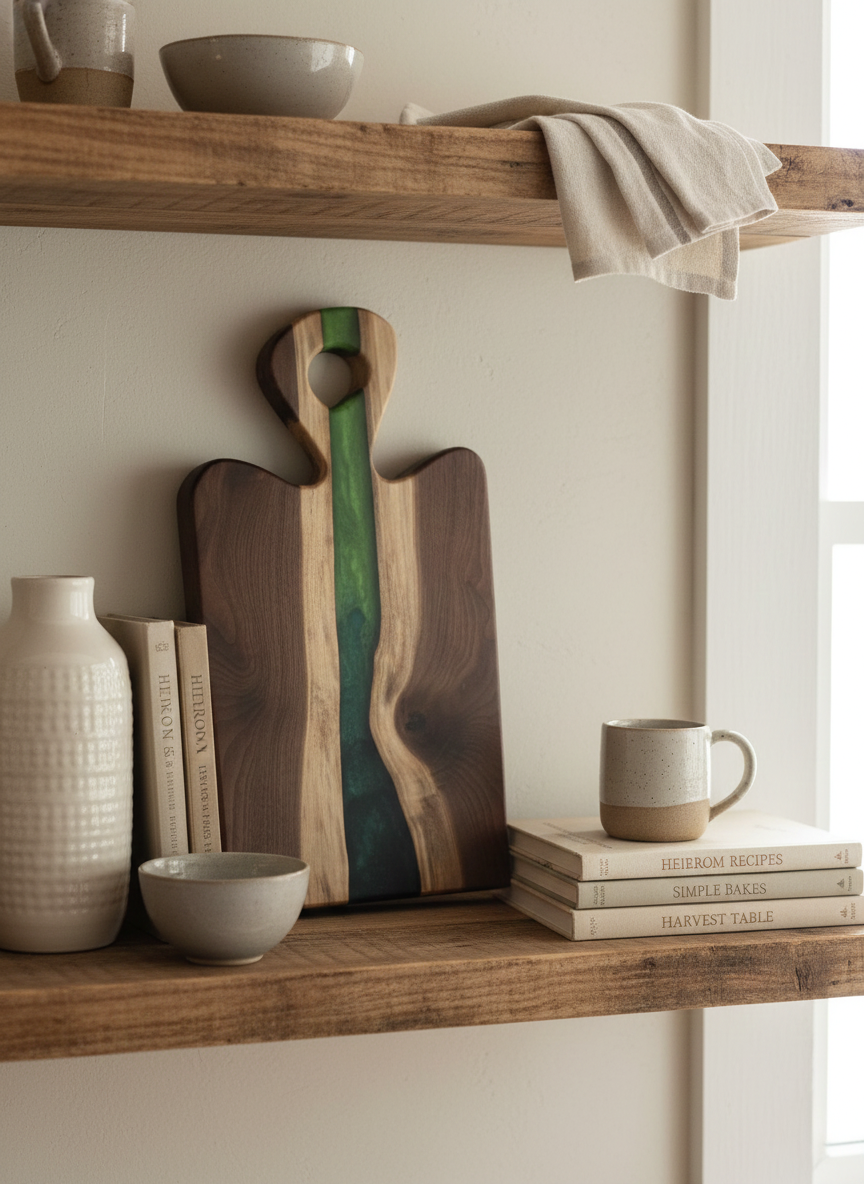 Juniper Veil – Organic Green Ombre Charcuterie Board