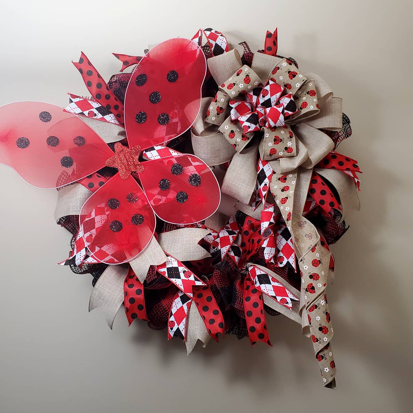 Ladybug Wreath