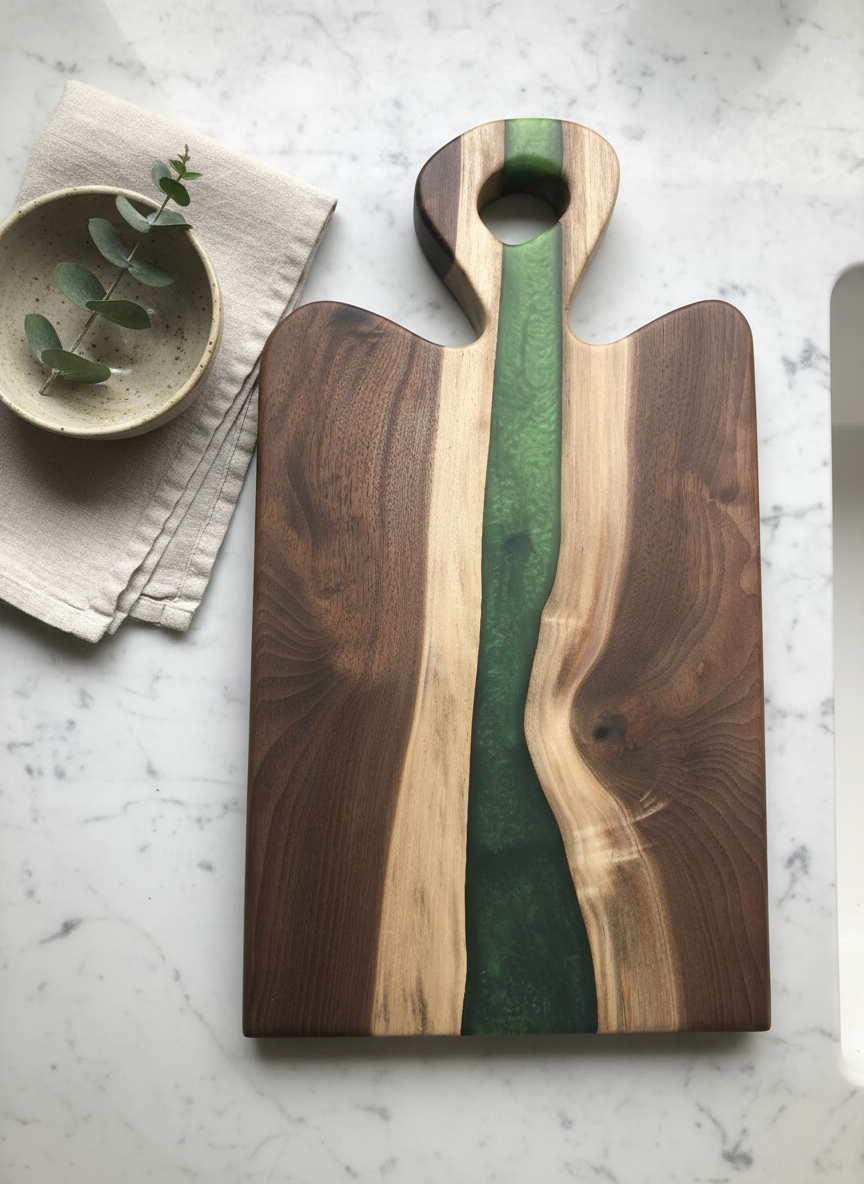 Juniper Veil – Organic Green Ombre Charcuterie Board