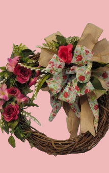 Blossom Lane – Handmade Floral Grapevine Wreath