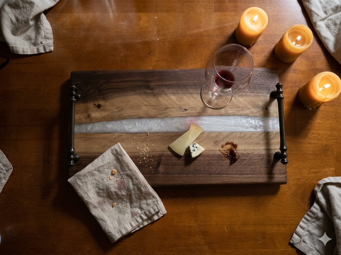 Moonlight Stream Walnut Charcuterie Board