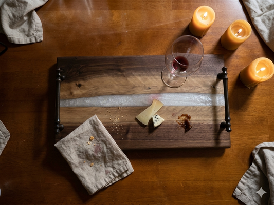 Moonlight Stream Walnut Charcuterie Board