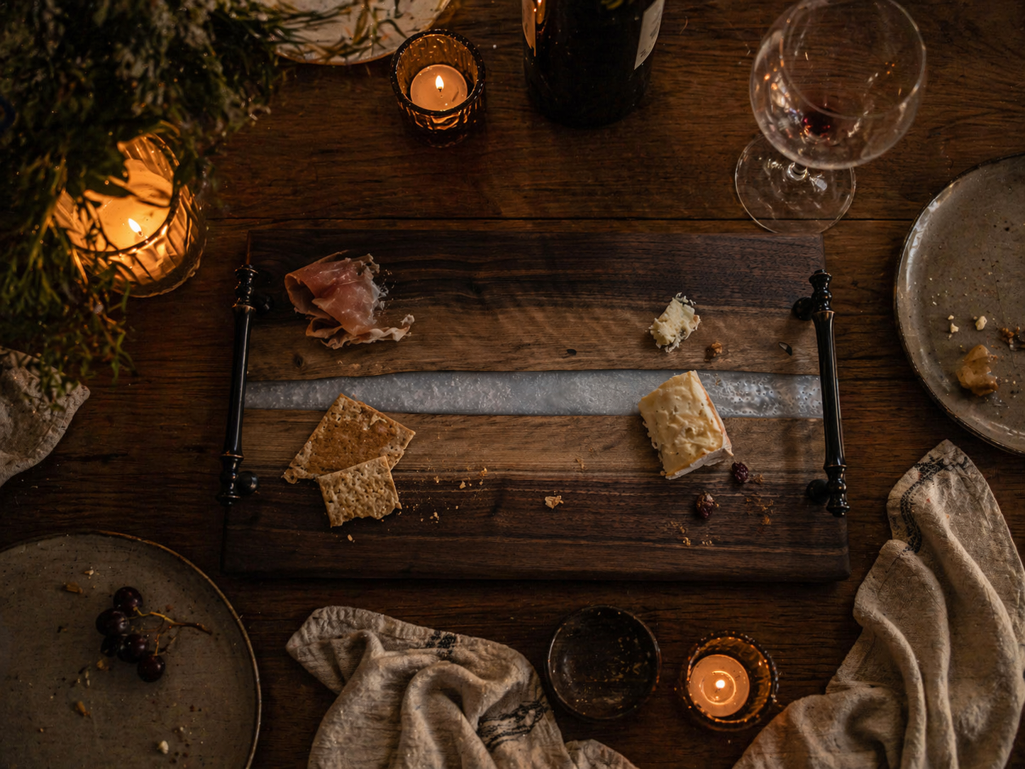 Moonlight Stream Walnut Charcuterie Board