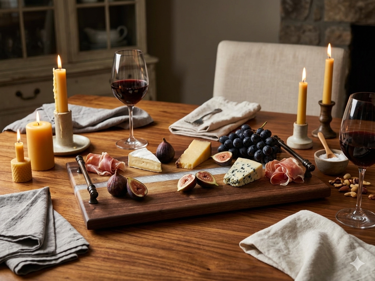 Moonlight Stream Walnut Charcuterie Board