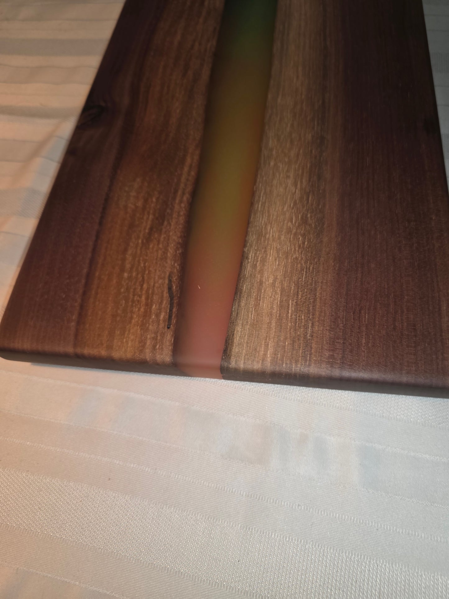 Autumnal Solar Drift – Black Walnut River Charcuterie Board