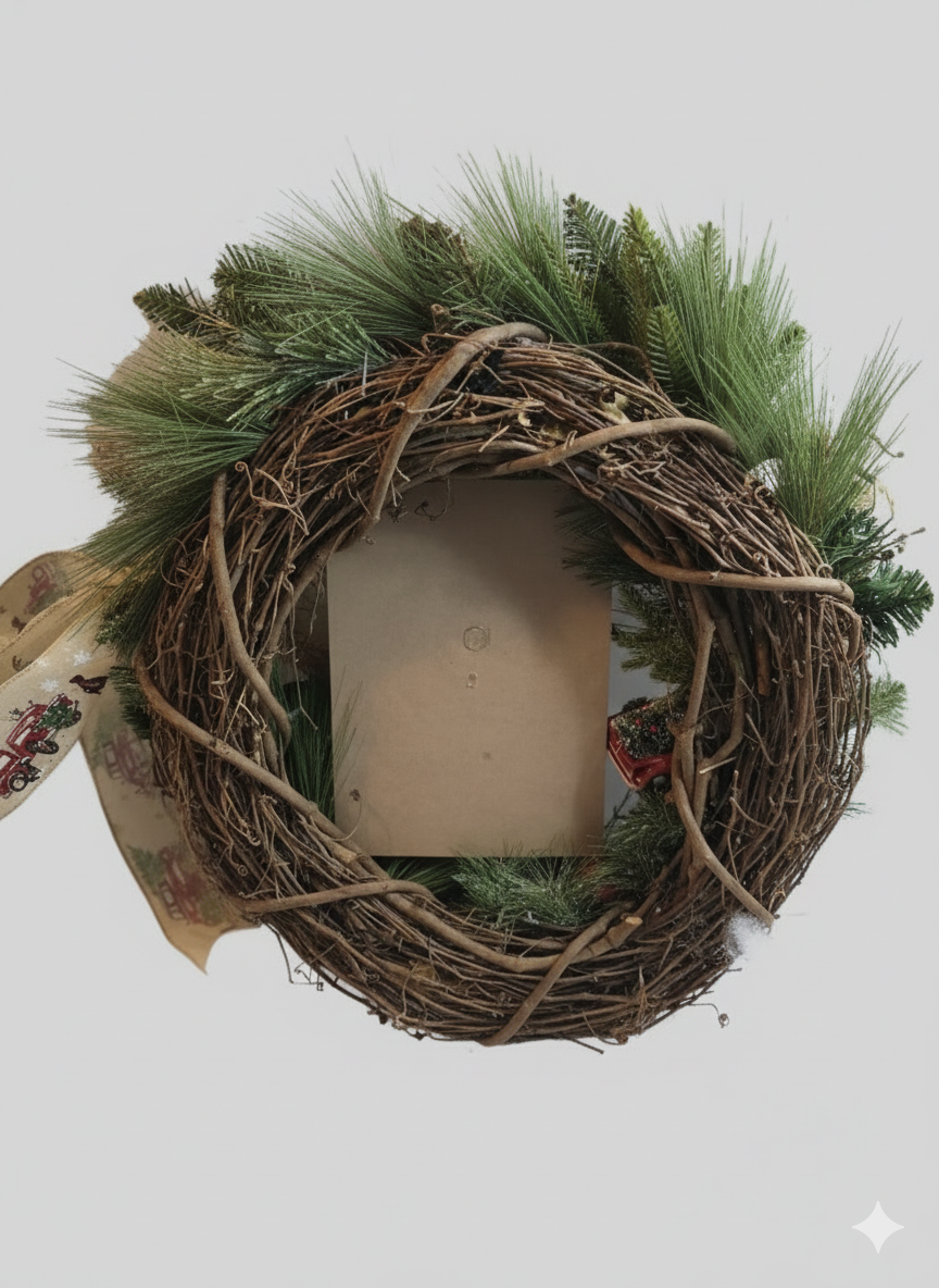 Home for the Holidays – Red Truck Christmas Wreath