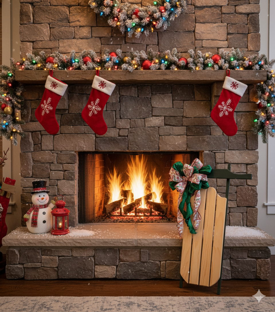 Evergreen Cheer – Handcrafted Winter Décor Sled