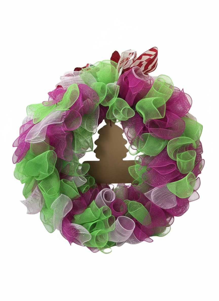 Santa Stop Wreath|Santa Wreath| Santa Workshop Wreath| Fun Christmas Wreath| Red and Green Santa Wreath| Kids Christmas Wreath| Santa Decor